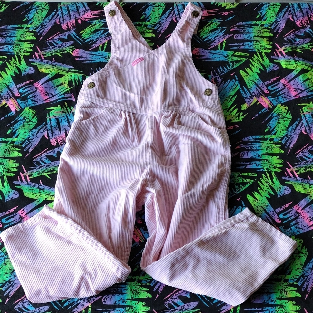 VTG 90s Osh Kosh B'Gosh Vestback Cross Front Corduroy Overalls